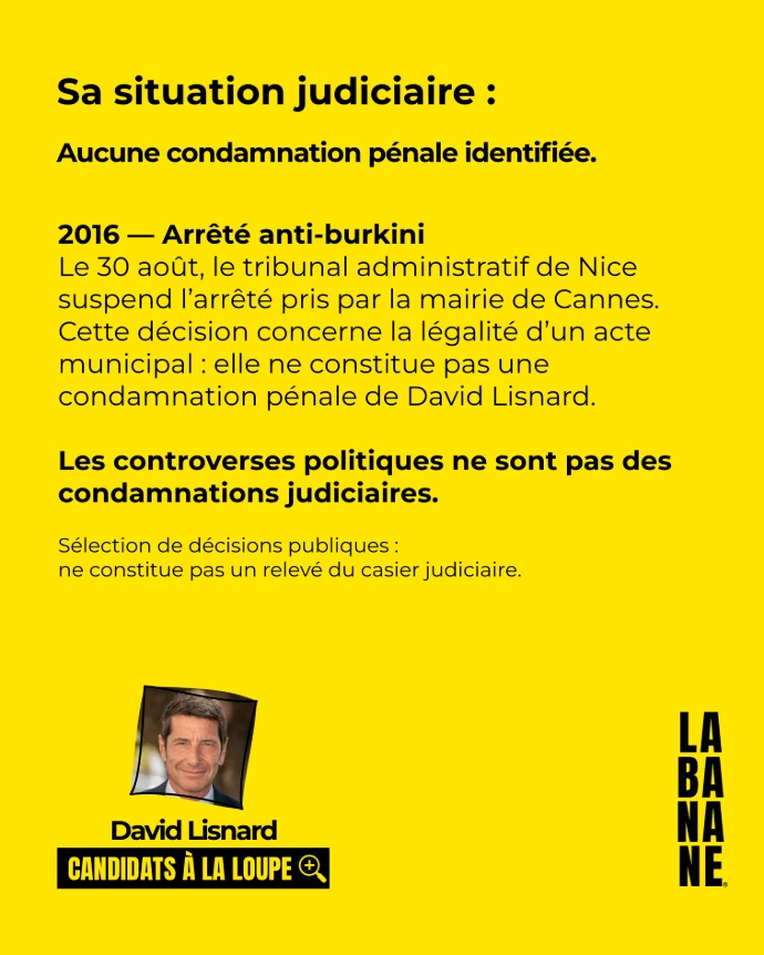 Sa situation judiciaire
